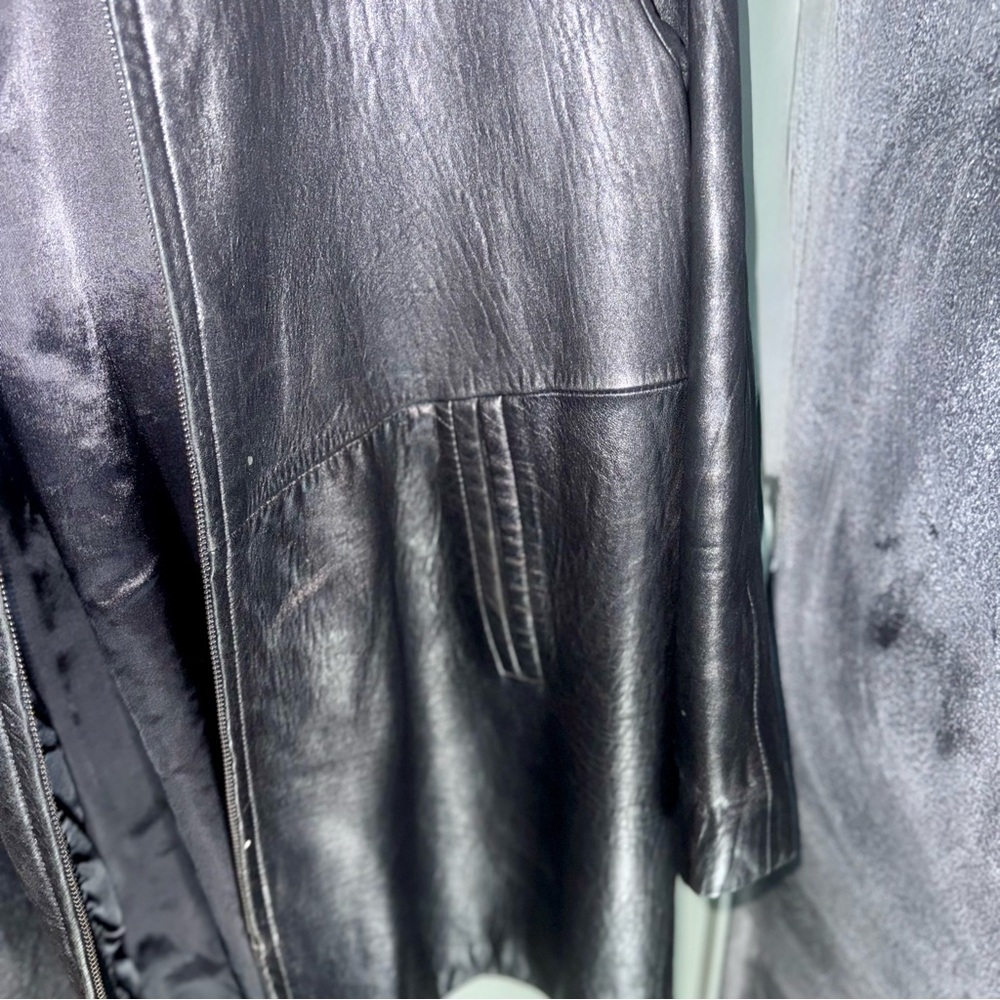 Jones New York l Genuine Leather Jacket l Black l Women's Size: Large - Picture 7 of 16